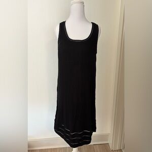 Soma Black Bra Ladder Trimmed Dress with Pockets Szize M